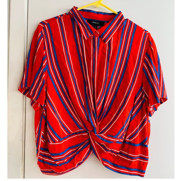 Button Up Crop Top - Picture 1 of 1